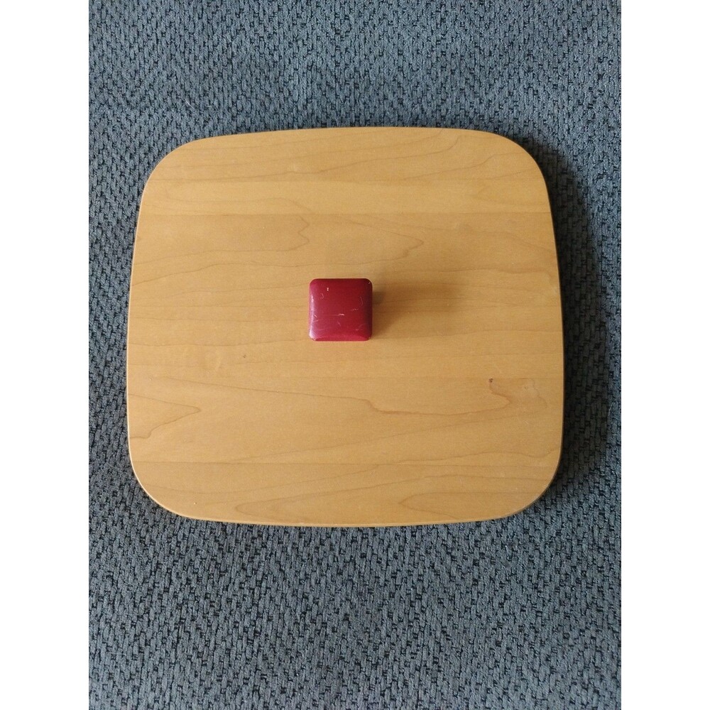 Longaberger WoodCrafts Lid 2000 Christmas Collection Deck The Halls Red Knob